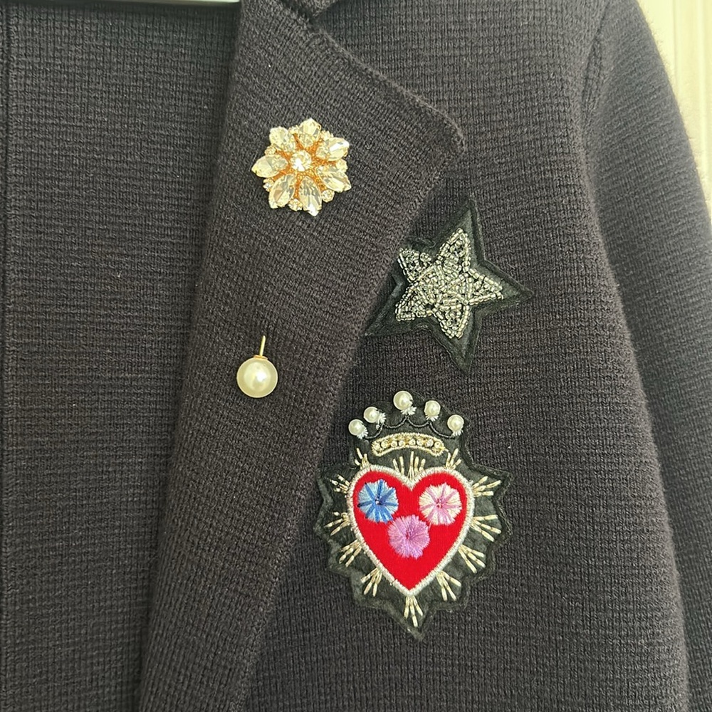Cinq a Sept Blazer with Decorative Embellishments - Picture 4 of 11